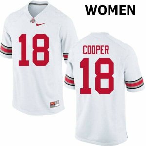 NCAA Ohio State Buckeyes Women's #18 Jonathon Cooper White Nike Football College Jersey OSD2345DT